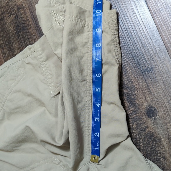 L.L. Bean Men's Cresta Cargo Hiking Shorts Size Med-Reg in Khaki Tan 100% Nylon - Picture 9 of 9